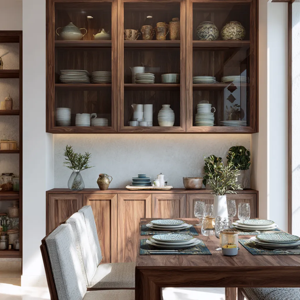 Wall-Mounted Crockery Cupboard Design Wall-Mounted Crockery Unit Design