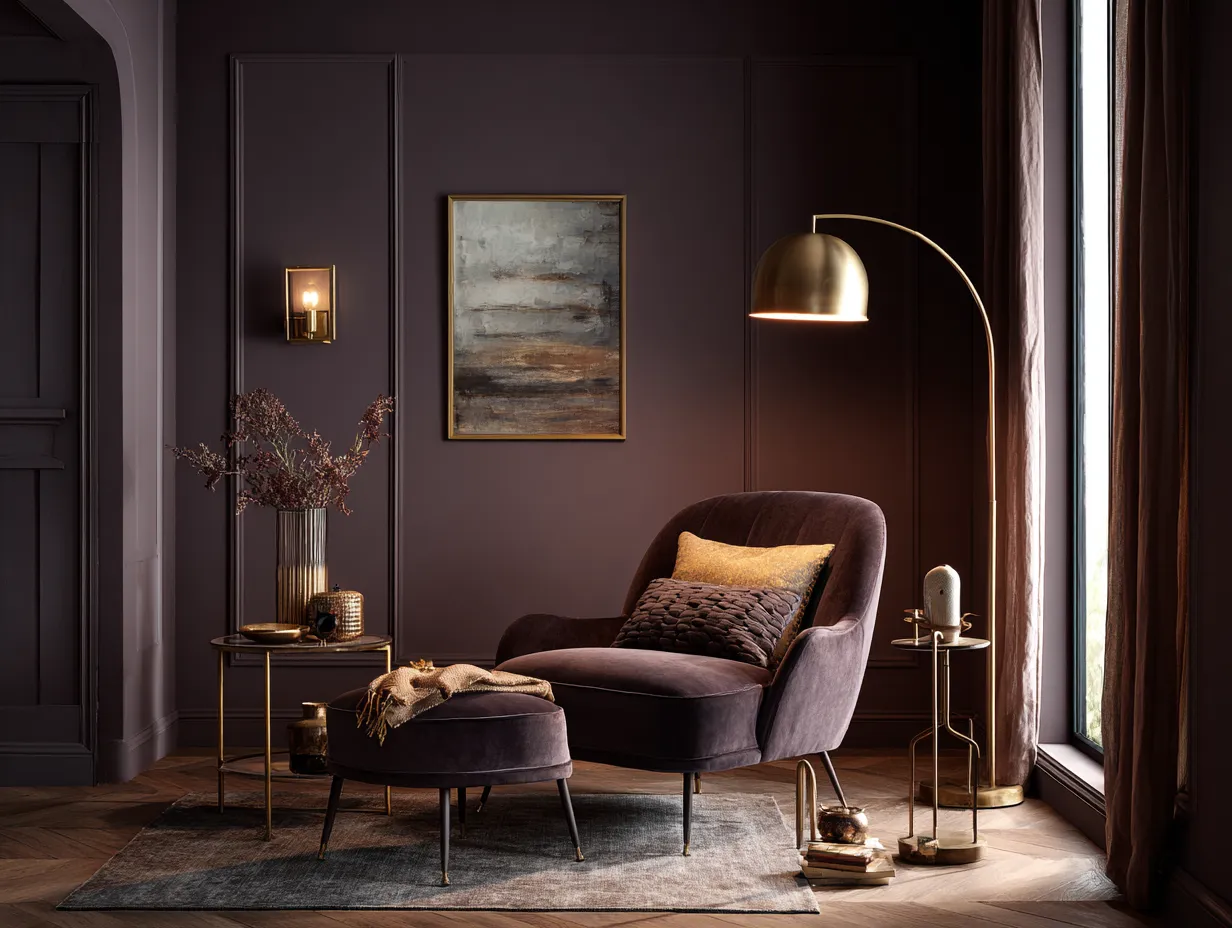Aubergine- Dark Purple Wall Paint Colour