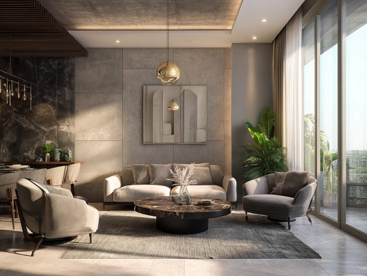 Center-dacing Seating Arrangement- Drawing Room Interior Design Idea