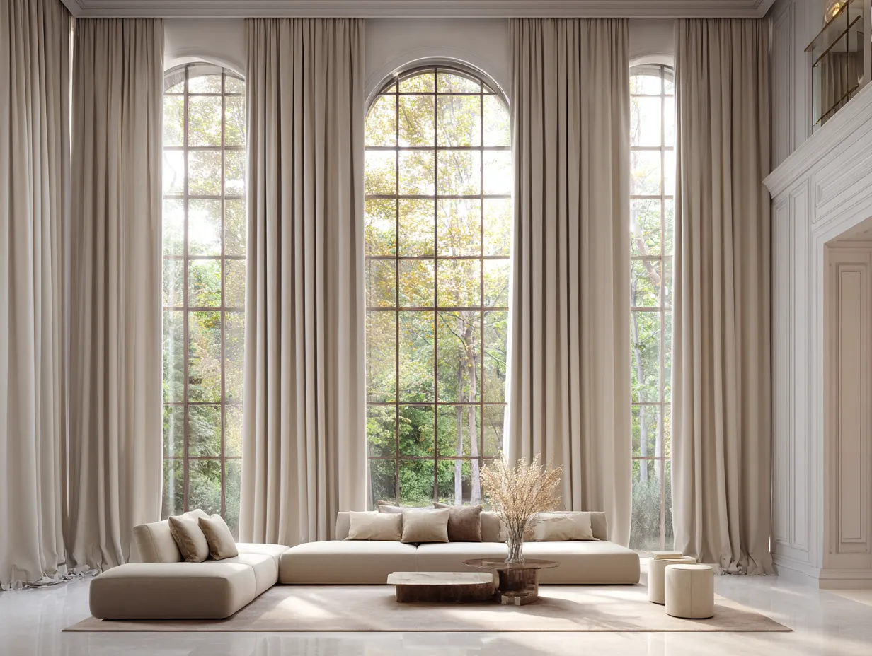 Floor to Ceiling Curtains- Luxury Hall Interior Design Inspirations