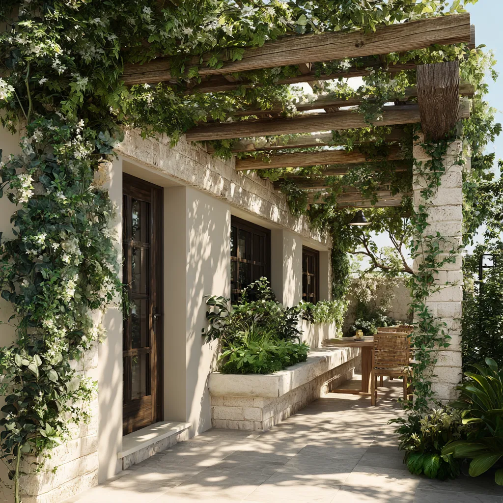 Green Living Wall Pergola Design