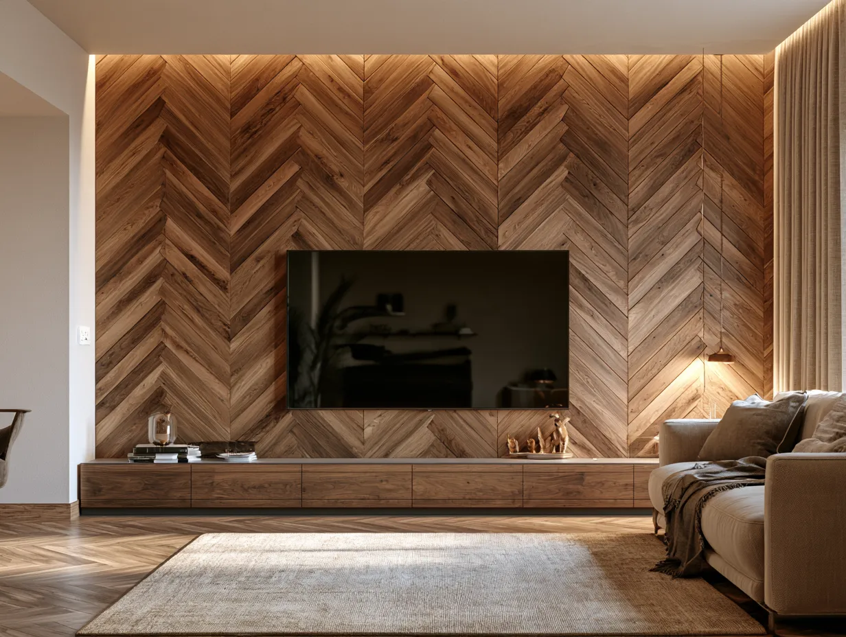 Herringbone Pattern TV Panel Herringbone Pattern TV Panel Design