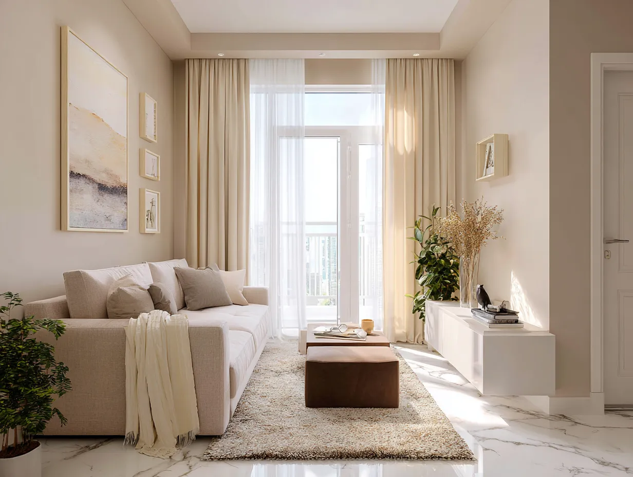 Light Colour Walls- Small Hall Interior Design Ideas