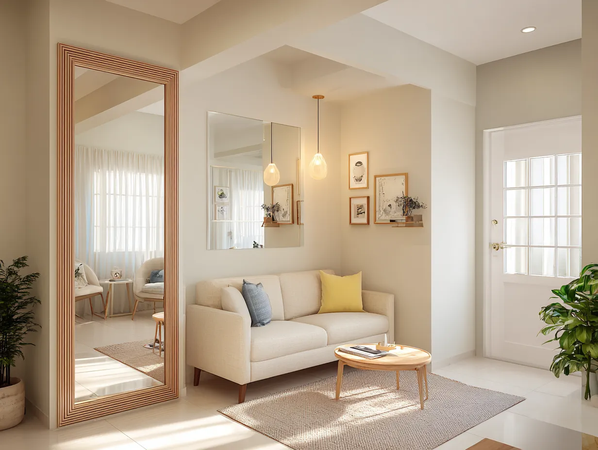 Mirror Wall- Small Hall Interior Design Ideas