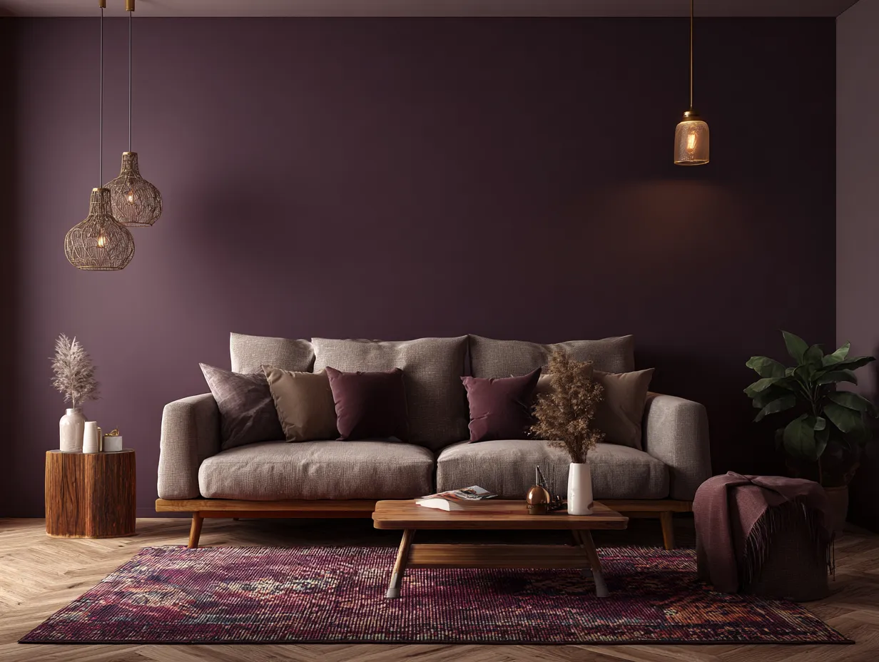 Plum- Dark Purple Wall Paint Colour