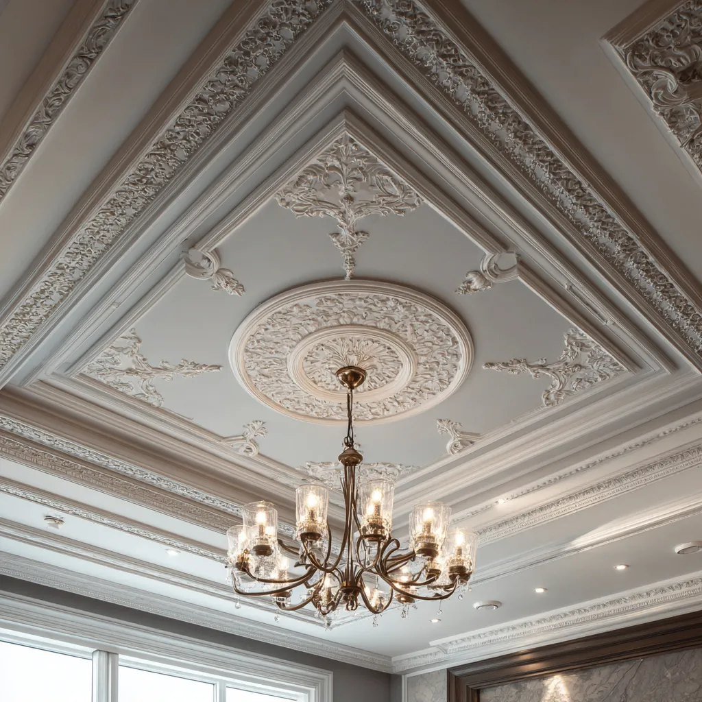 POP Design for Hall with Chandelier