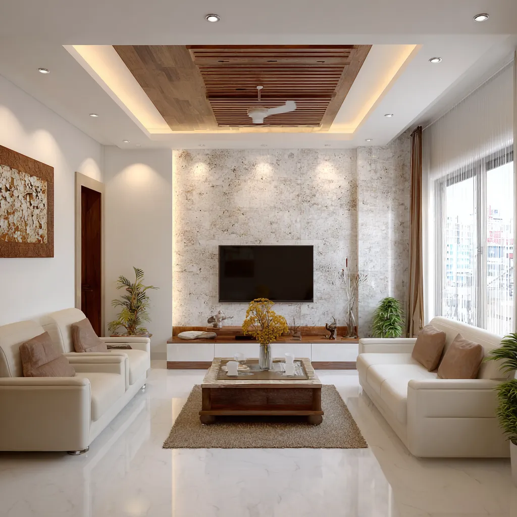 POP Design for Hall with Wall Extension