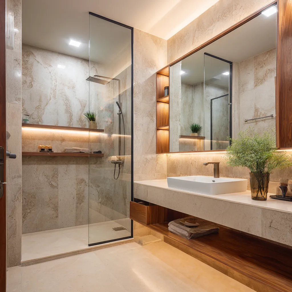 PU Stone Bathroom Wall Panel PU Stone Bathroom Panel