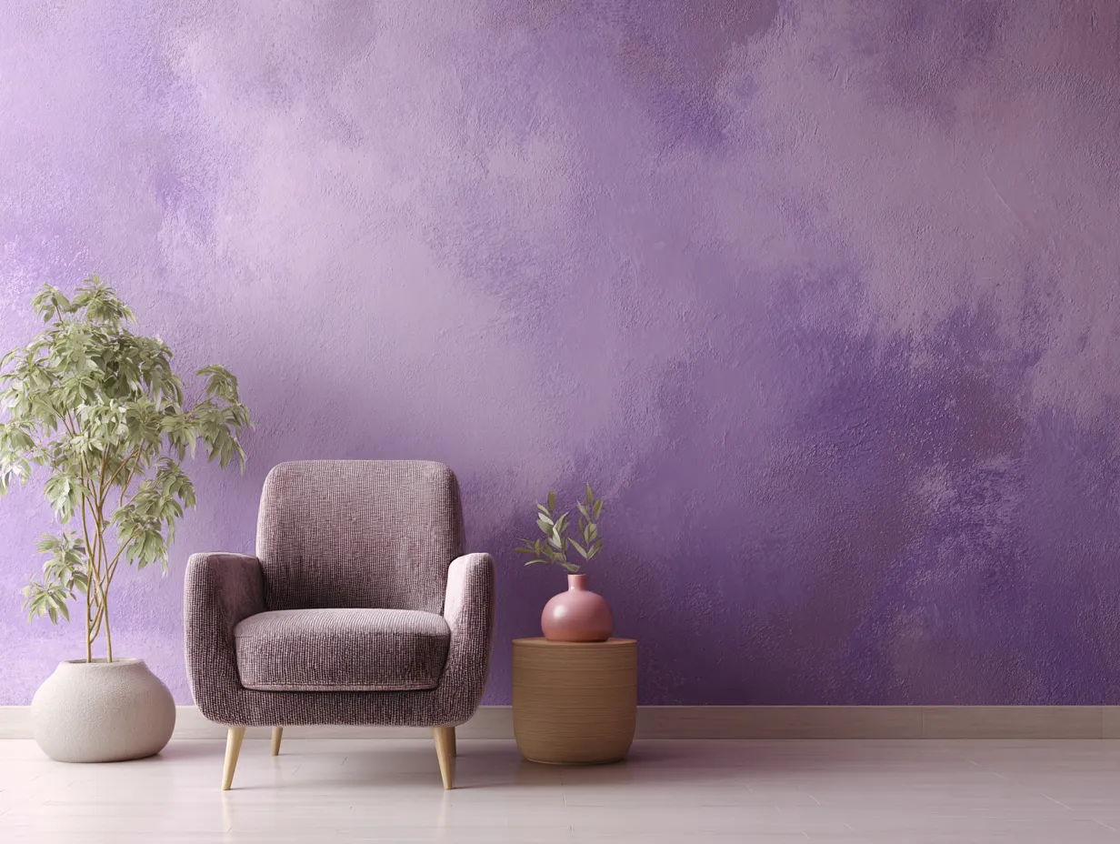 Purple Wall Paint Colour in Soft Brushed Finish
