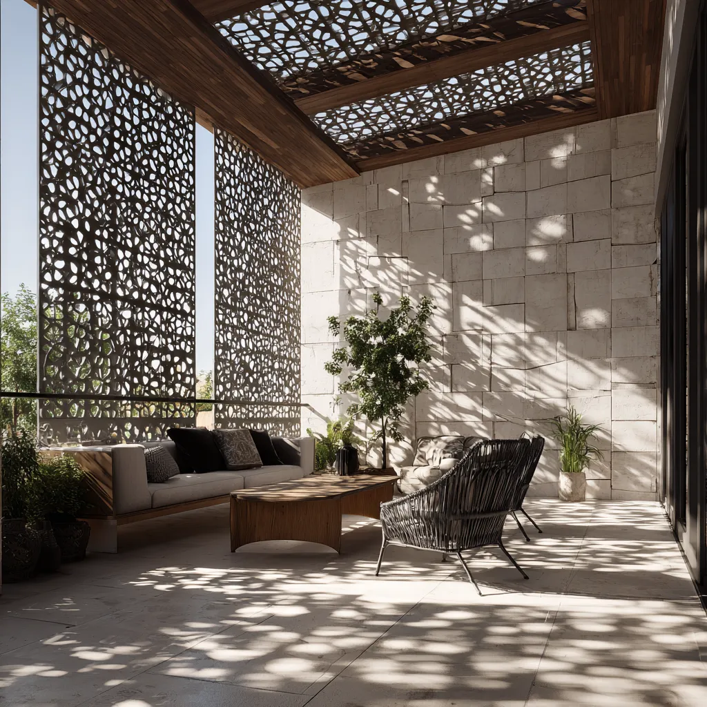 Screen Wall Panel Pergola Design