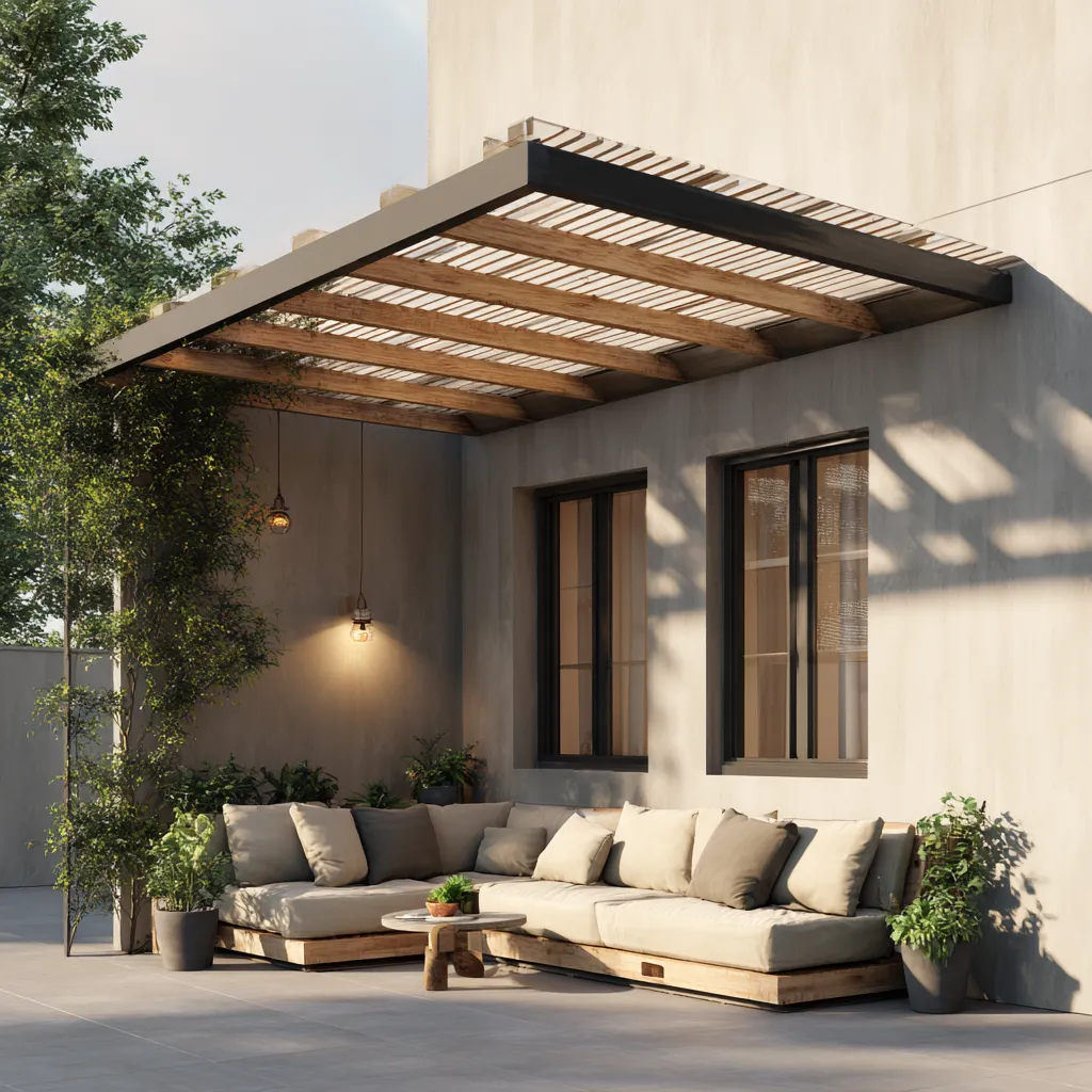 Smart House Wall Pergola Design