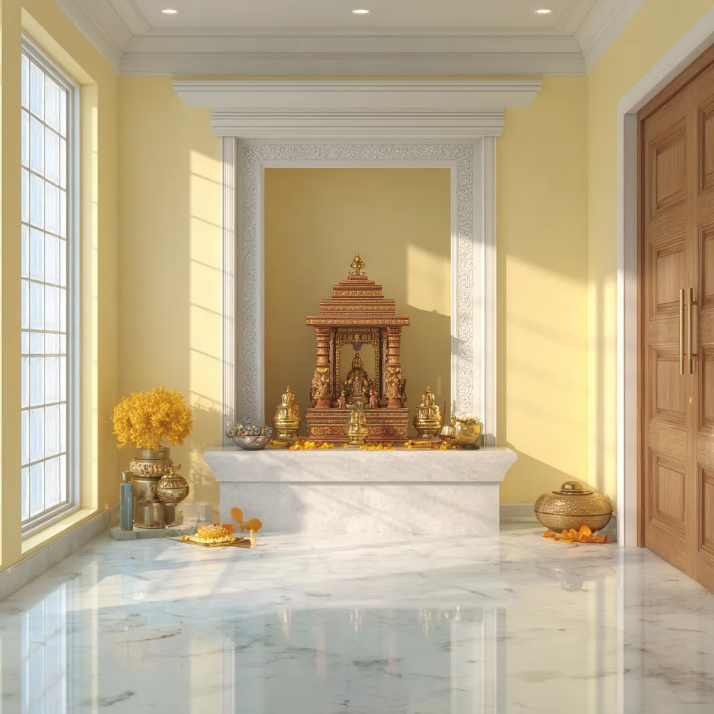 Ways to Choose Pooja Room Colours Tips to Choose Pooja Room Colours