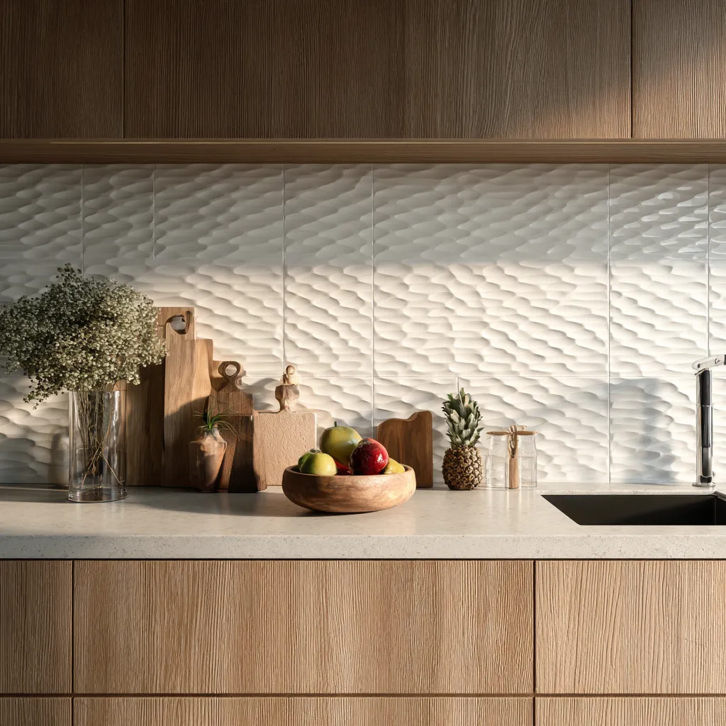 3D Textured Kitchen Backsplash Tile Design 3D Textured Kitchen Backsplash Tile Design Ideas