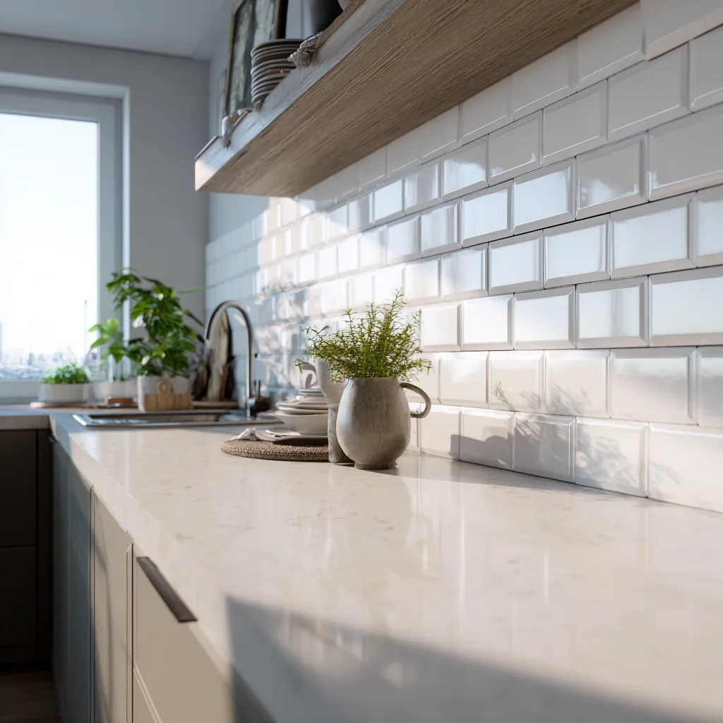 Classic White Kitchen Subway Backsplash Tile Design Classic White Kitchen Subway Backsplash Tile Design Ideas