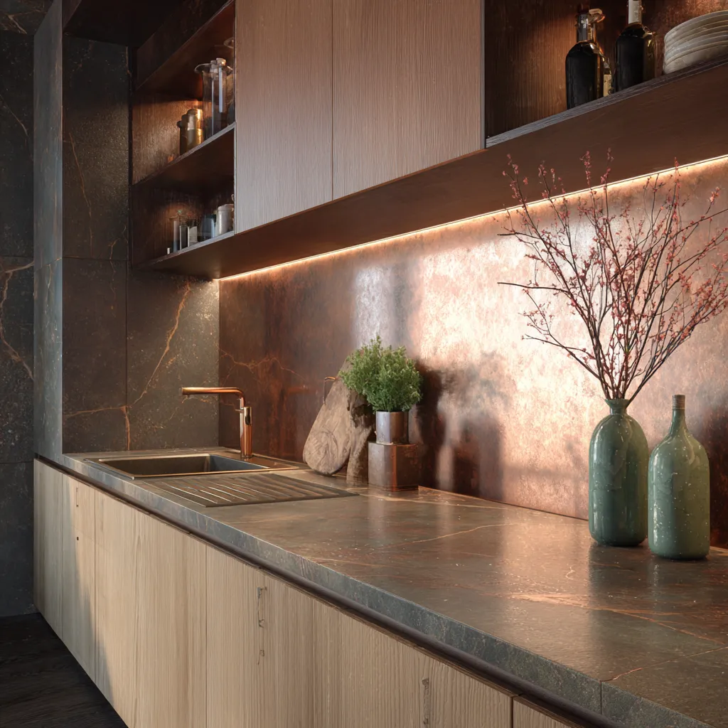 Copper Sheet Kitchen Backsplash Design Copper Sheet Kitchen Backsplash Design Ideas