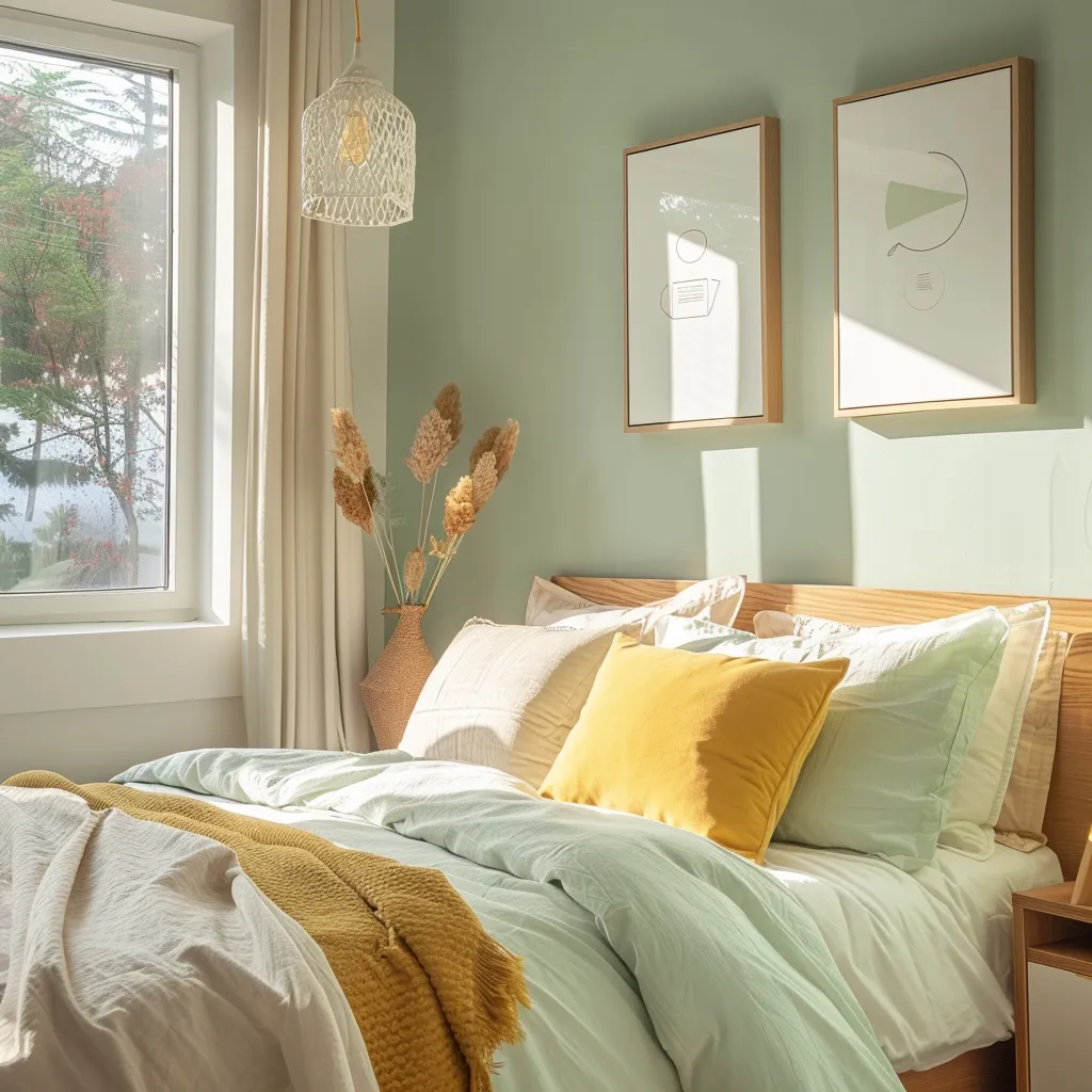 Fresh and Bright Guest Room Wall Paint Colour Design