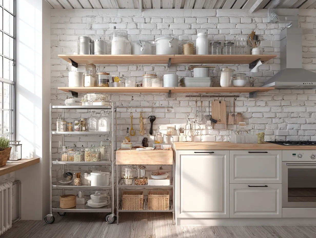 How to Organise a Small Kitchen Without Cabinets
