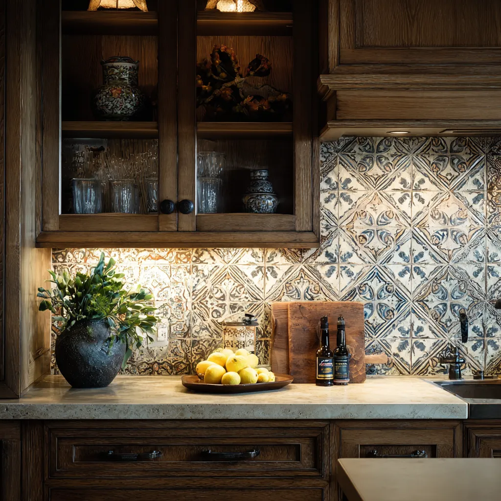 Kitchen Encaustic Cement Backsplash Tile Design Kitchen Encaustic Cement Backsplash Tile Design Ideas