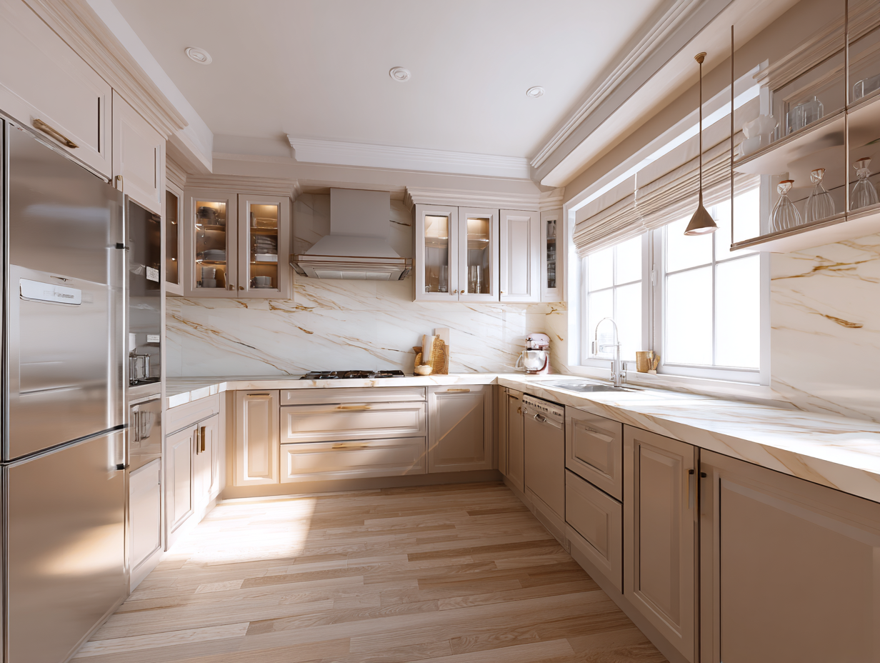 L-shaped Modular Kitchen Design