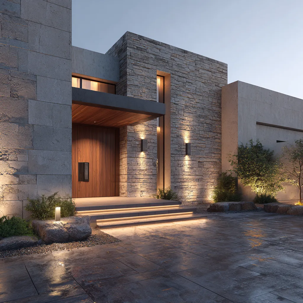 Modern Outside Stone Wall Cladding Design for House